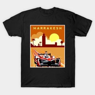 MARRAKESH GRAND PRIX : Auto Racing Advertising Print T-Shirt